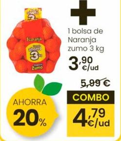 Oferta de 1 Bolsa De Naranja Zumo por 3,9€ en Eroski