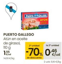 Oferta de Puerto Gallego - Atún En Aceite De Girasol por 1,55€ en Eroski