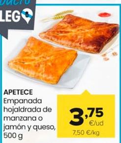 Oferta de Apetece - Empanada Hojaldrada De Manzana O Jamon Y Queso por 3,75€ en Autoservicios Familia