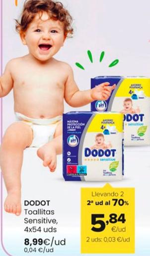 Oferta de Dodot - Toallitas Sensitive por 8,99€ en Autoservicios Familia