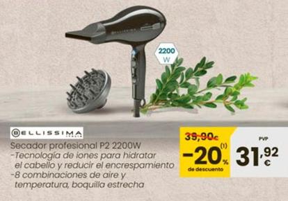 Oferta de Bellissima - Secador Profesional P2 2200w por 31,92€ en Eroski