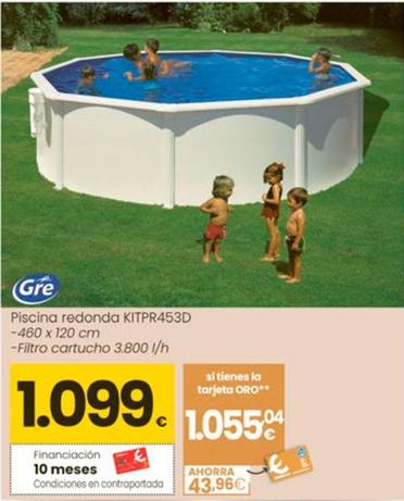 Oferta de Gre - Piscina Redonda KITPR453D por 1099€ en Eroski