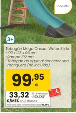 Oferta de Feber - Tobogán Mega Casual Water Slide por 99,95€ en Eroski