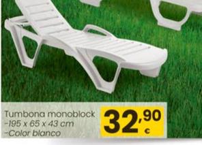 Oferta de Tumbona Monoblock por 32,9€ en Eroski