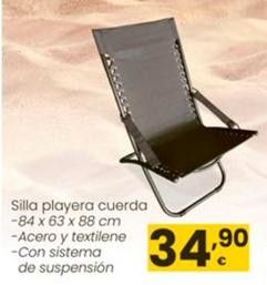 Oferta de Silla Playera Cuerda  por 34,9€ en Eroski