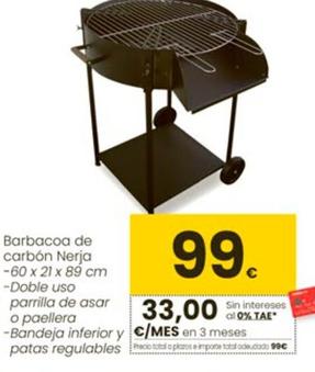 Oferta de Barbacoa De Carbón Nerja por 99€ en Eroski