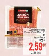 Oferta de Jamón serrano por 2,59€ en Plenus Supermercados