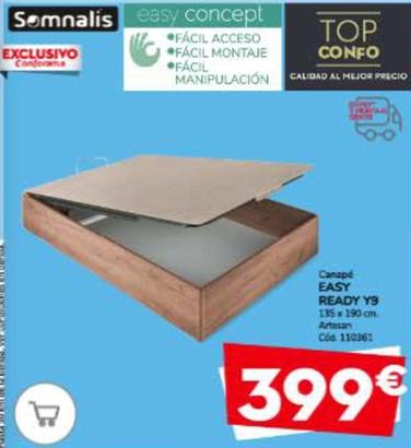 Oferta de Somnalis - Canape Easy Ready Y9 por 399€ en Conforama