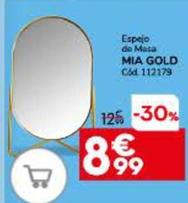 Oferta de Mia Gold - Espejo De Masa  por 8,99€ en Conforama