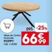 Oferta de Mesa De Centro Redonda Poppy por 66,99€ en Conforama