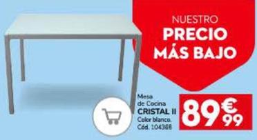 Oferta de Mesa De Cocina Cristal II por 89,99€ en Conforama