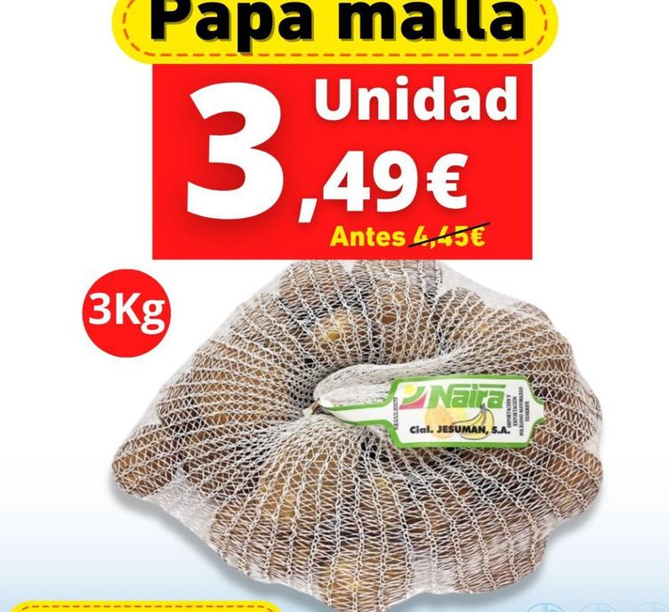 Oferta de Patatas por 3,49€ en Supermercados Tu Alteza