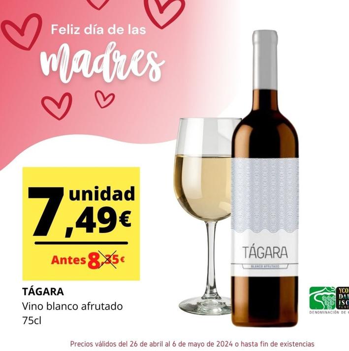 Oferta de Vino blanco por 7,49€ en Supermercados Tu Alteza