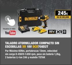 Oferta de Taladro a batería por 245€ en Dewalt
