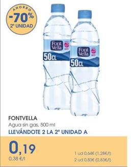 Oferta de Agua por 0,19€ en Supermercados Plaza
