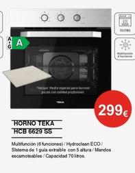 Oferta de Teka - Horno HCB 6629 SS por 299€ en Milar
