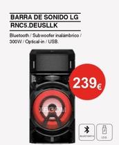 Oferta de Barra de sonido por 239€ en Milar