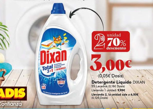 Oferta de Detergente líquido por 3€ en Gadis
