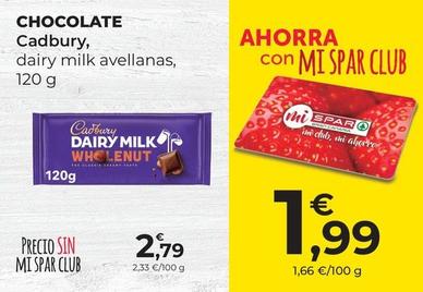 Oferta de Chocolate por 2,79€ en SPAR Gran Canaria