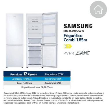 Oferta de Samsung - Frigorífico Combi 1.85m en Movistar