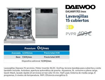 Oferta de Daewoo - Lavavajillas 16 Cubiertos en Movistar