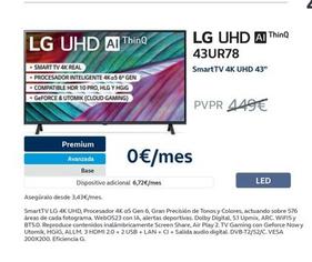 Oferta de LG - UHD AI ThinQ 43UR78 en Movistar