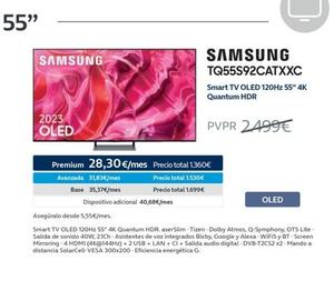 Oferta de Samsung - TQ55S92CATXXC Smart Tv Oled 120hz 55" 4k Quantum Hdr en Movistar