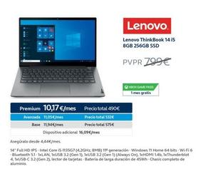 Oferta de Lenovo - ThinkBook 14 15 8GB 256GB SSD  en Movistar