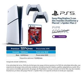 Oferta de Sony - Playstation 5 Con Dos Mandos Dualsense Y Marvel's Spider-Man 2 en Movistar