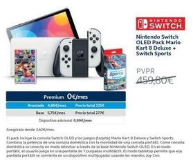 Oferta de Nintendo Switch - - Oled Pack Mario Kart 8 Deluxe + Switch Sports en Movistar
