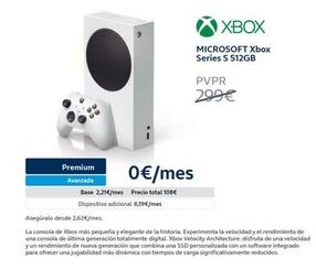 Oferta de Microsoft - Xbox Series S 512GB en Movistar