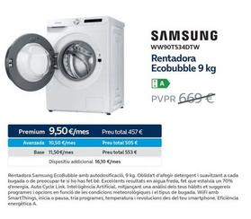 Oferta de Samsung - WW90T534DTW Rentadora Ecobubble en Movistar