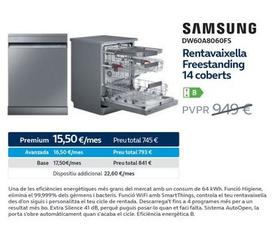 Oferta de Samsung - DW60A8060FS Rentavaixella Freestanding 14 Coberts en Movistar
