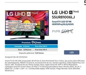 Oferta de Lg - UHD Al ThinQ 55UR81006LJ en Movistar