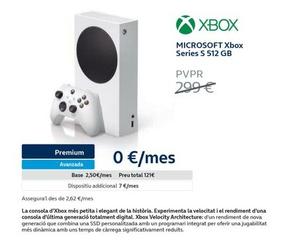 Oferta de Microsoft - Xbox Series S 512 Gb en Movistar