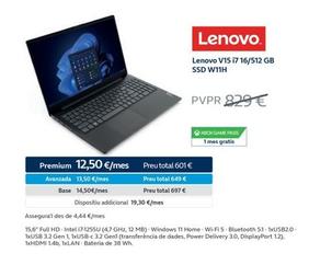 Oferta de Lenovo - V15 17 16/512 GB SSD W11H en Movistar