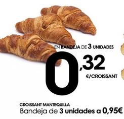 Oferta de Croissant Mantequilla por 0,32€ en Eroski