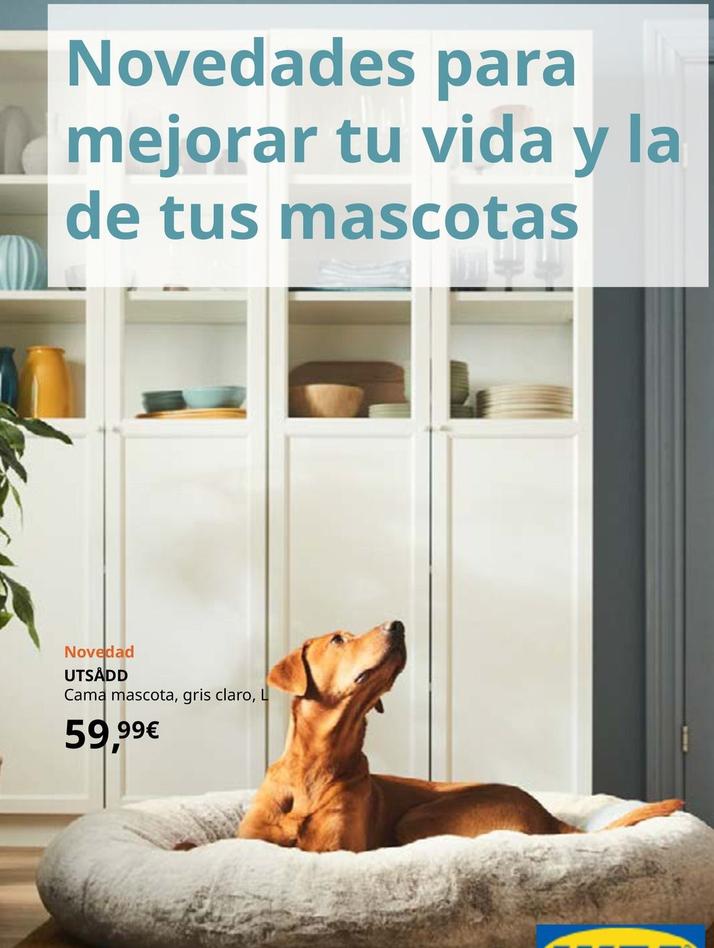 Oferta de Utsadd - Cama , Mascota , Gris Claro, L por 59,99€ en IKEA