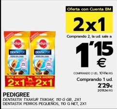 Oferta de Pedigree - Dentastix Perros Pequenos por 2,29€ en BM Supermercados