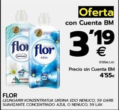 Oferta de Flor - Suavizante Concentrado Azul O Nenuco, 59 Lav por 3,19€ en BM Supermercados