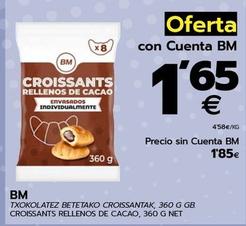 Oferta de Bm - Croissants Rellonos De Cacao por 1,65€ en BM Supermercados