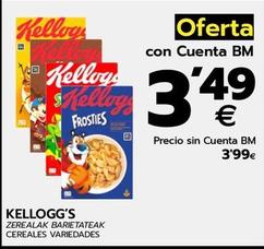 Oferta de Kellogg's - Cereales Variedades por 3,49€ en BM Supermercados