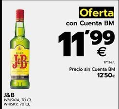 Oferta de J&b - Whisky por 11,99€ en BM Supermercados