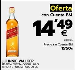 Oferta de Johnnie Walker - Whisky Etiqueta Roja por 14,49€ en BM Supermercados