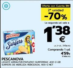 Oferta de Pescanova - Surfers De Merluza Rebozada por 4,59€ en BM Supermercados