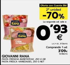 Oferta de Giovanni Rana - Pasta Fresca por 3,19€ en BM Supermercados