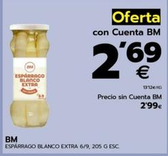 Oferta de Bm Espárrago Blanco Extra por 2,69€ en BM Supermercados