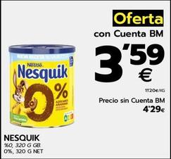 Oferta de Nesquik - 0% por 3,59€ en BM Supermercados