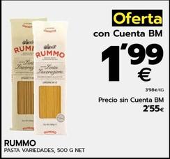 Oferta de Rummo - Pasta Veriedades por 1,99€ en BM Supermercados