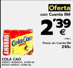 Oferta de Cola Cao - Batido Energy por 2,39€ en BM Supermercados
